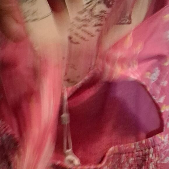 NWT CAROLINE CONSTAS Smocked Floral Pink/multicolor Boho Print Dress S - Picture 16 of 16